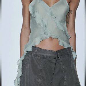 Zara Semi-sheer Tank Blouse
